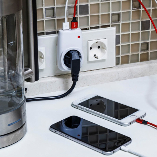 картинка Адаптер питания 220В + 2 USB REXANT RX-17 от магазина Сантехстрой