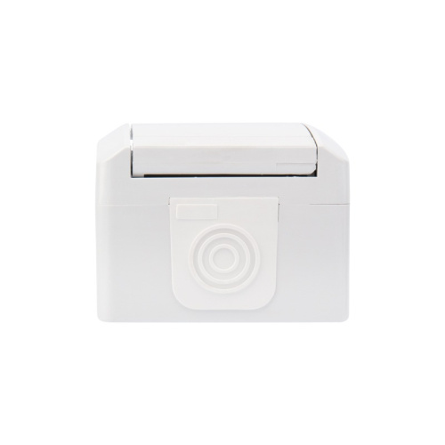 картинка Розетка одноместная INDUSTRIAL IP54 с заземлением,  о/у,  белая KRANZ от магазина Сантехстрой