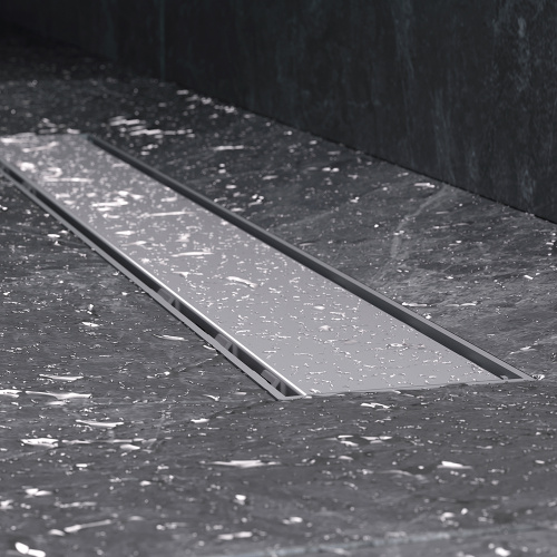 картинка W02SC-U11-060-04SB PrimeFlow Трап для душа линейный универс затвор Tile 60см цвет сталь мат от магазина Сантехстрой