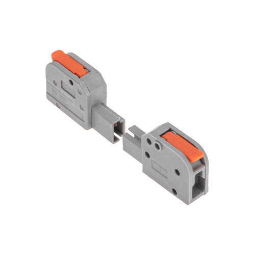 картинка Клемма СМК 222-421R проходная разъемная 1 полюс серая 0,2-2,5/4мм² (50 шт/уп) REXANT от магазина Сантехстрой