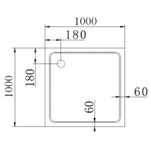 картинка Акриловый поддон для душа Cezares Tray 100х100 TRAY-A-A-100-15-W0 Белый от магазина Сантехстрой
