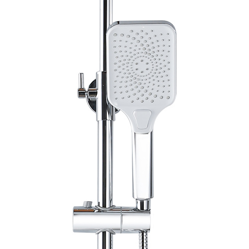 картинка Душевая колонна Azario ARIZONA со смесителем для ванны, с поворотным изливом, прямоугольная, хром (AZ-20S) от магазина Сантехстрой