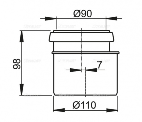 картинка Переходник комплект Alcadrain 90/110 (M907) от магазина Сантехстрой