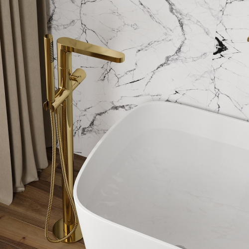 фото смеситель для ванны wasserkraft ems 7621 золото глянцевое