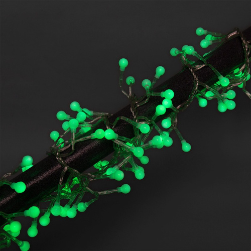 картинка Гирлянда Мишура LED 6 м прозрачный ПВХ,  576 диодов,  цвет ЗЕЛЁНЫЙ от магазина Сантехстрой