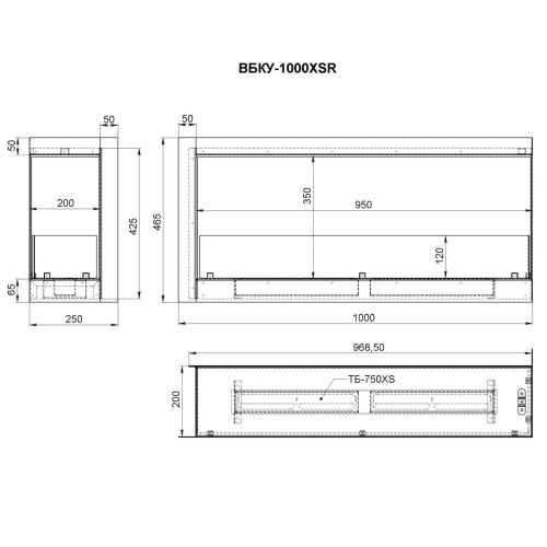 картинка Биокамин Firelight BFP-P1000RC right corner от магазина Сантехстрой