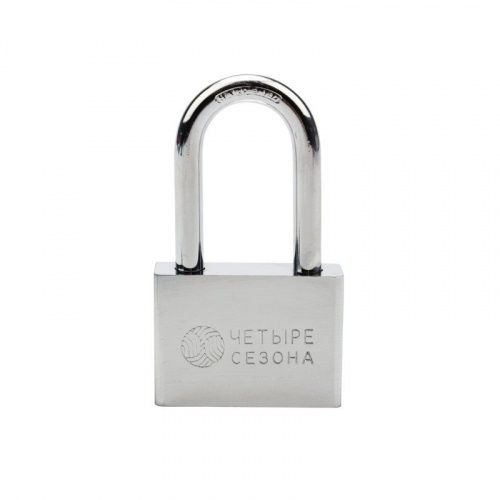 картинка Замок навесной серия «Сталь» 60 мм длинная дужка ЧЕТЫРЕ СЕЗОНА от магазина Сантехстрой