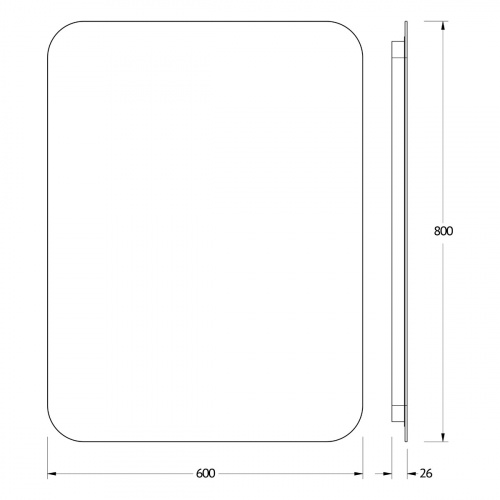 картинка Зеркало с LED-подсветкой 25 W DEFESTO DF 2807R от магазина Сантехстрой