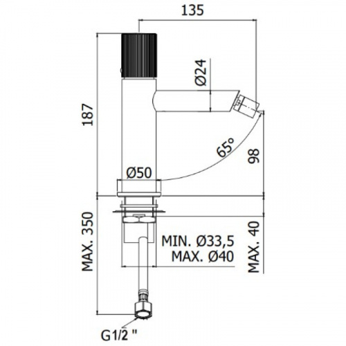 фото смеситель для биде без донного клапана paffoni jo jo131no