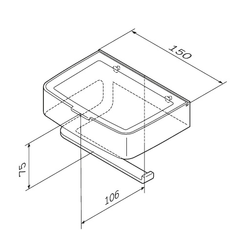 картинка A50A341522 Inspire V2.0, Держатель для туалетной бумаги с коробкой, черный, шт от магазина Сантехстрой
