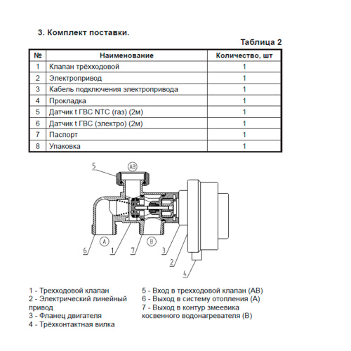 картинка Комплект подключения бойлера BAXI для AMPERA и газовых котлов, универсальный от магазина Сантехстрой