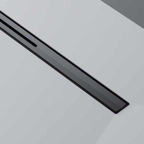 картинка W01SC-S11-100-05BM MasterFlow Трап для душа линейный универс затвор Slim line 100см цвет черн мат от магазина Сантехстрой