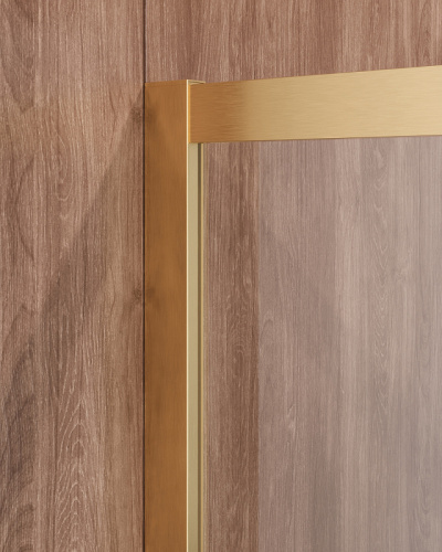 картинка Душевой уголок Cezares Molveno 100x100 MOLVENO-R-2-100-C-BORO-IV профиль Брашированное золото стекло прозрачное от магазина Сантехстрой