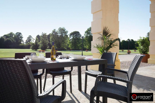 картинка Bica, Италия Стул B:rattan INDIANA с подлокотниками, коричневый от магазина Сантехстрой