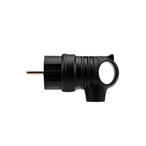 картинка Вилка угловая влагозащищенная с кольцом,  с/з,  16 А,  IP44 каучук REXANT от магазина Сантехстрой