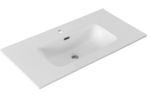 картинка Раковина-столешница Aquanet Flat 90 белый матовый 00330432 от магазина Сантехстрой