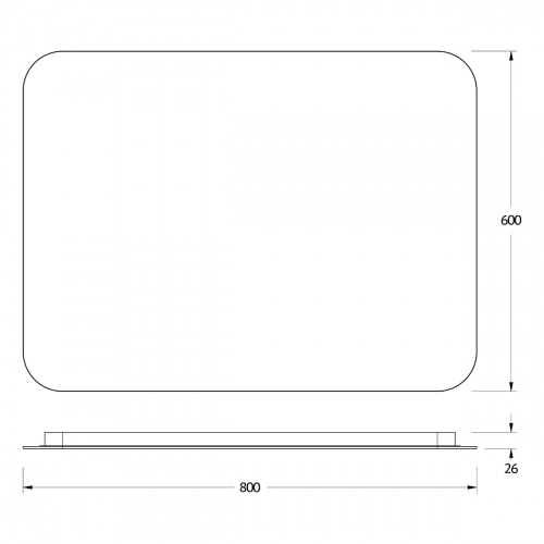 картинка Зеркало с LED-подсветкой 25 W DEFESTO DF 2817RH от магазина Сантехстрой