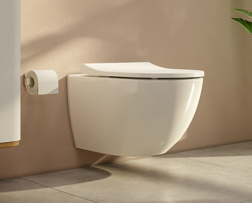 картинка Комплект унитаза с инсталляцией Vitra Sento Rim-Ex 9830B003-7207 с сиденьем Микролифт и клавишей смыва Хром матовый от магазина Сантехстрой