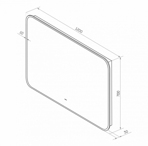 картинка Зеркало с подсветкой "Siena 1200x700" AM-Sie-1200-700-DS-F от магазина Сантехстрой