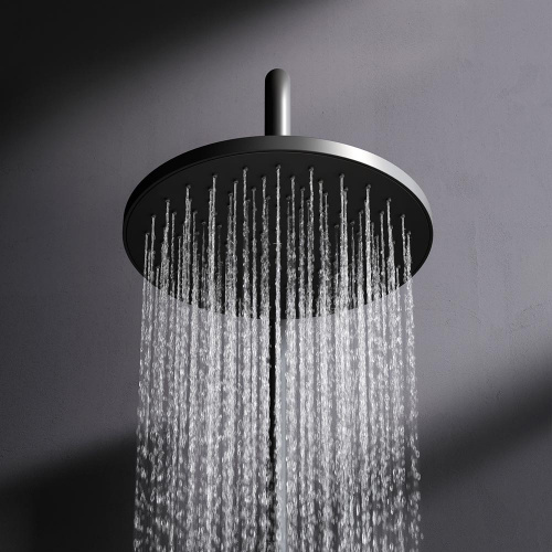 картинка F0785A722  X-Joy, душ.система: см-ль-полка д/ванны/душа, душ.штанга, верхн. душ 220мм, ручн.душ, чер от магазина Сантехстрой