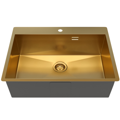 картинка Кухонная мойка Reflexion Iseo RX2265GD брашированное золото от магазина Сантехстрой