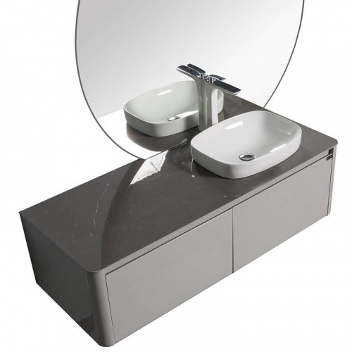 картинка Комплект мебели для ванной Black&White Universe R 9151401 подвесной Серый от магазина Сантехстрой