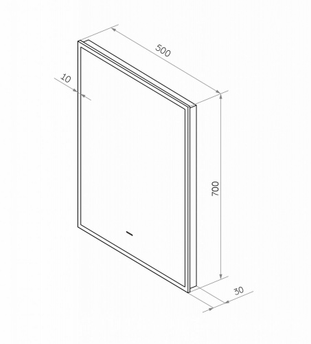 картинка Зеркало с подсветкой "Sorrento 500x700" AM-Sor-500-700-DS-F от магазина Сантехстрой