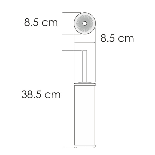 картинка K-1027GUN METAL Щетка для унитаза напольная от магазина Сантехстрой