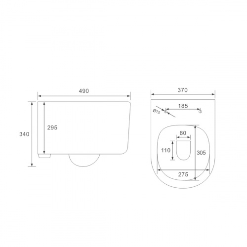 картинка Унитаз подвесной Evo VT1-34S безободковый, цвет белый, ультратонкое soft-close сиденье от магазина Сантехстрой