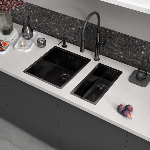 картинка Кухонная мойка Reflexion Como RX2038BL оружейная сталь от магазина Сантехстрой