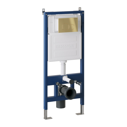 картинка Комплект 3 в 1: Grossman инсталляция 900.K31.01.000+клавиша 700.K31.02.300.300 золото глянцевый+унитаз GR-4440BMS, 3 места от магазина Сантехстрой