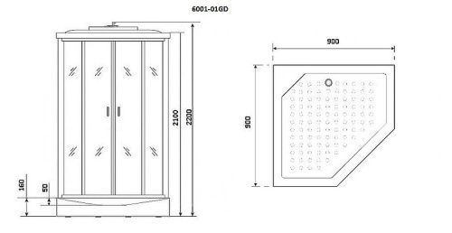 картинка Душевая кабина Niagara 60010114gd от магазина Сантехстрой