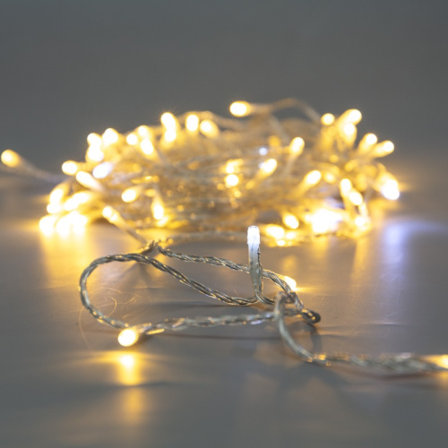 картинка Гирлянда Нить 10м,  с эффектом мерцания,  прозрачный провод,  IP44, 230В,  диоды ТЕПЛЫЕ БЕЛЫЕ,  75LED NEON-NIGHT от магазина Сантехстрой