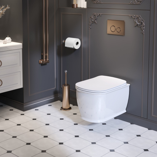 картинка Унитаз Royal 263K19002RS (520*360*345) подвесной БЕЗОБОДКОВЫЙ, 2 места от магазина Сантехстрой