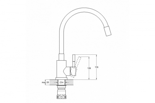 картинка Смеситель для кухни G-lauf Solone с высоким гибким изливом, серый EZA4-F090GY от магазина Сантехстрой