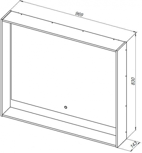 картинка Зеркало Милан 100 LED Белый глянец (306372) от магазина Сантехстрой