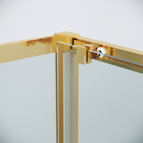 картинка Душевое ограждение Grossman Cosmo 100.K33.02.110.32.00-200.K33.02.80.32.00 (110х80х195) раздвижная,золото сатин,стекло прозрачное,2 места от магазина Сантехстрой
