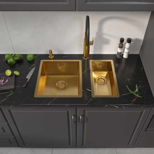 картинка Кухонная мойка Reflexion Como RX2038GD брашированное золото от магазина Сантехстрой