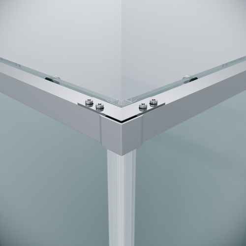 картинка Душевая перегородка 1/2 Grossman Galaxy 1/2.K33.01.80.10.00 (80х195) хром,стекло прозрачное, 1 место от магазина Сантехстрой