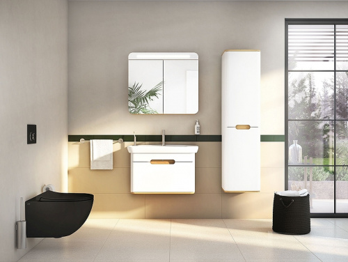 картинка 7748B083-0101 Безободковый подвесной унитаз VitrA Sento, цвет Матовый черный от магазина Сантехстрой