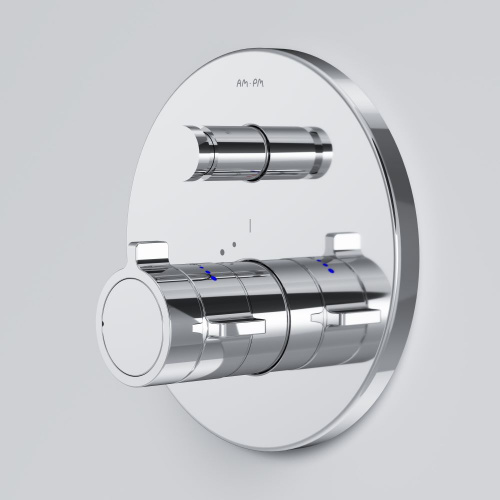 фото f85a45600 x-joy смеситель встроенный с тмс на 2 потребителя, хром