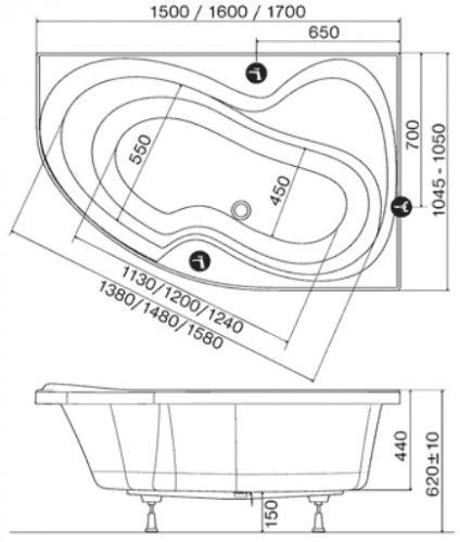 картинка Акриловая ванна Ravak Rosa II 150x105 R CJ21000000 от магазина Сантехстрой