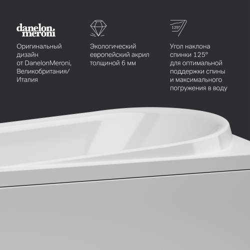 картинка W80A-170-070W-A Like, ванна акриловая A0 170х70 см,шт от магазина Сантехстрой