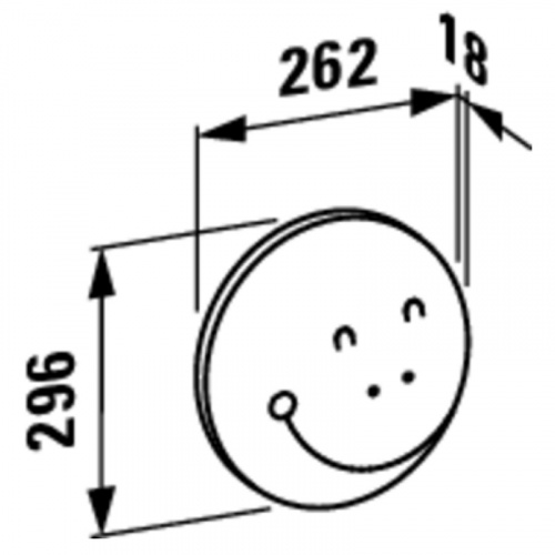 картинка Laufen FLORAKIDS сегмент для зеркала 262x21x296 мм, «голова гусеницы», зеленый от магазина Сантехстрой