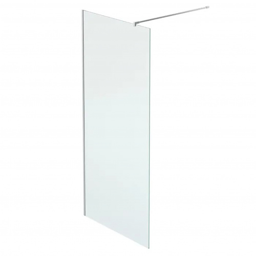 картинка Душевая перегородка, ограждение Reflexion RX200100CCR-17 Walk in 200x100см, прозрачное закаленное стекло 8мм, хромированный профиль от магазина Сантехстрой