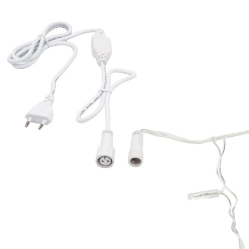 картинка Гирлянда Светодиодный Дождь 2x0,8м,  прозрачный провод,  230 В,  диоды ТЕПЛЫЙ БЕЛЫЙ от магазина Сантехстрой