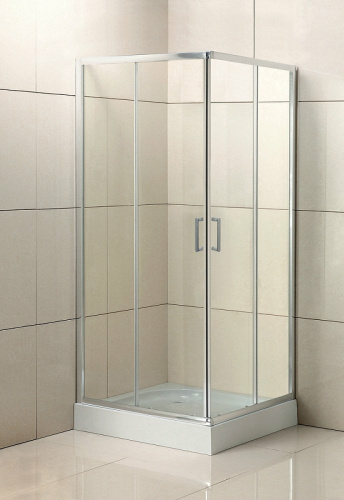 картинка Душевой уголок BelBagno Uno 95х95 UNO-195-A-2-95-C-Cr профиль Хром стекло прозрачное от магазина Сантехстрой