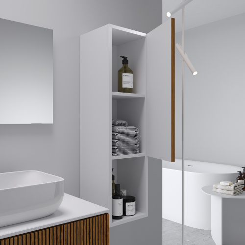 картинка Шкаф навесной Кито Белый/Тростник от магазина Сантехстрой