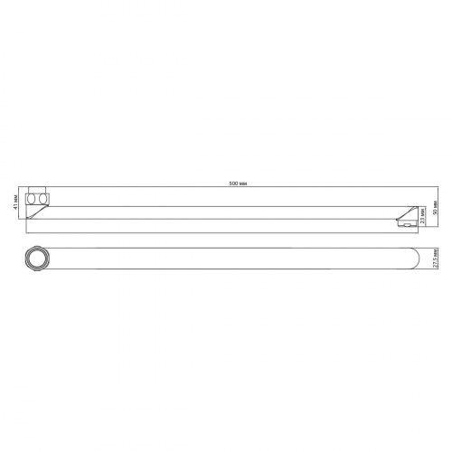 фото излив плоский lemark для универсального смесителя, 50 см (lm9475c)