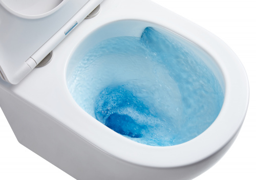 картинка Унитаз подвесной Azario Grado 370х490х360 безободковый, с системой антивсплеск (Торнадо) в комплекте с сидением микролифт (AZ-0046-UQ) от магазина Сантехстрой